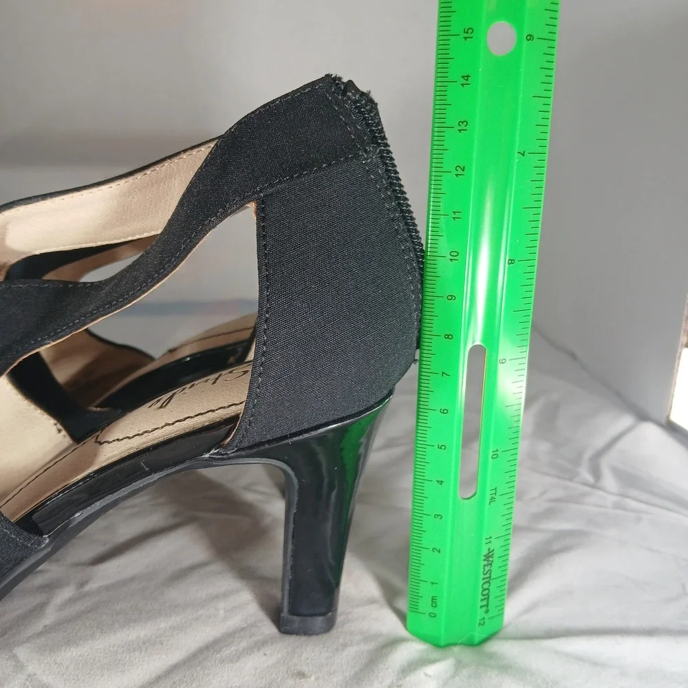 LifeStride Giovanna 2 Black Fabric‎ DOrsay Heels D Wanita Shoes Womens Size 7M
